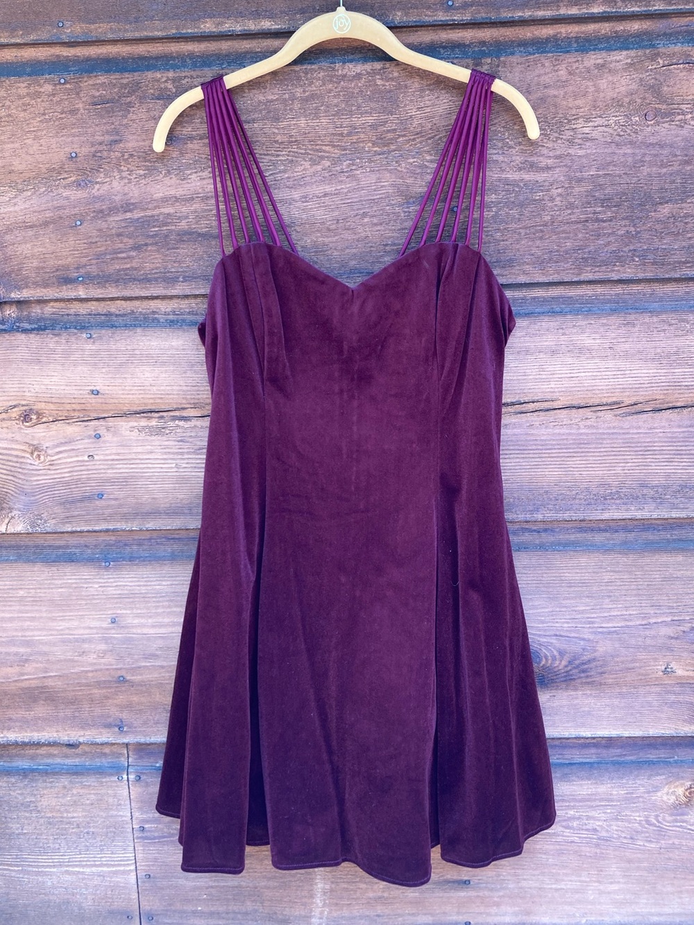 90s Velvet Fit-and-Flare Dress